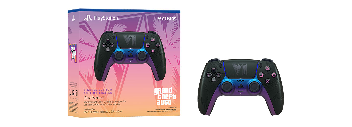 Controle DualSense GTA VI e embalagem